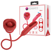 Pretty Love Alyss Hot Lips Clitoral Vibrator Red/White Clit Ticklers and Pulsators